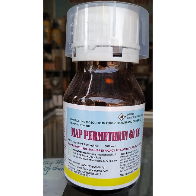 Map Permethrin 60EC (200 ml) – (Hàng ANH QUỐC) – Thuốc diệt muỗi và côn trùng số 1 tại ANH QUỐC