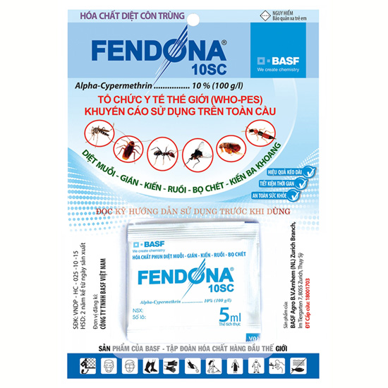 Thuốc diệt côn trùng fendona 10SC gói 5 Ml