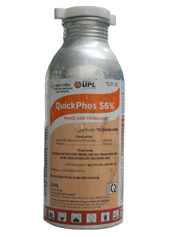 Hướng dẫn sử dụng thuốc khử trùng kho Quick phos 56%