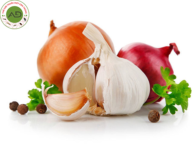 Dùng hành và tỏi